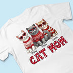 Cat Mom Pattern Personalized Shirt, Gift for Cat Moms