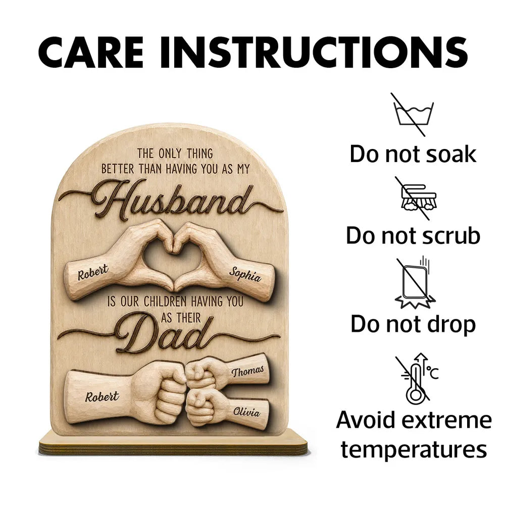 Sentimental Rustic The Only Thing Better Than Having You As Husband - Personalized 2-Layered Wooden Plaque - Heartfelt Father's Day Gift For Husband, Dad