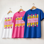 Pencil Gingham Stripes Teacher Custom Name - Personalized Shirt - Back To School Gift for Teachers