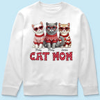 Cat Mom Pattern Personalized Shirt, Gift for Cat Moms