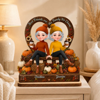 Fall Season Vibe Best Friends Are Family - Personalized 2-Layered Wooden Plaque - Fall Gift For Besties