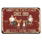 Everlasting Love With Pet - Personalized Custom Metal Sign