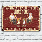 Everlasting Love With Pet - Personalized Custom Metal Sign