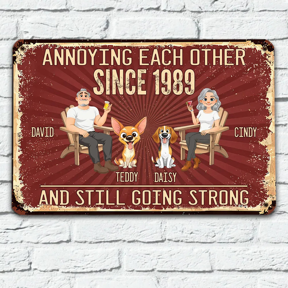 Everlasting Love With Pet - Personalized Custom Metal Sign