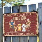 Everlasting Love With Pet - Personalized Custom Metal Sign