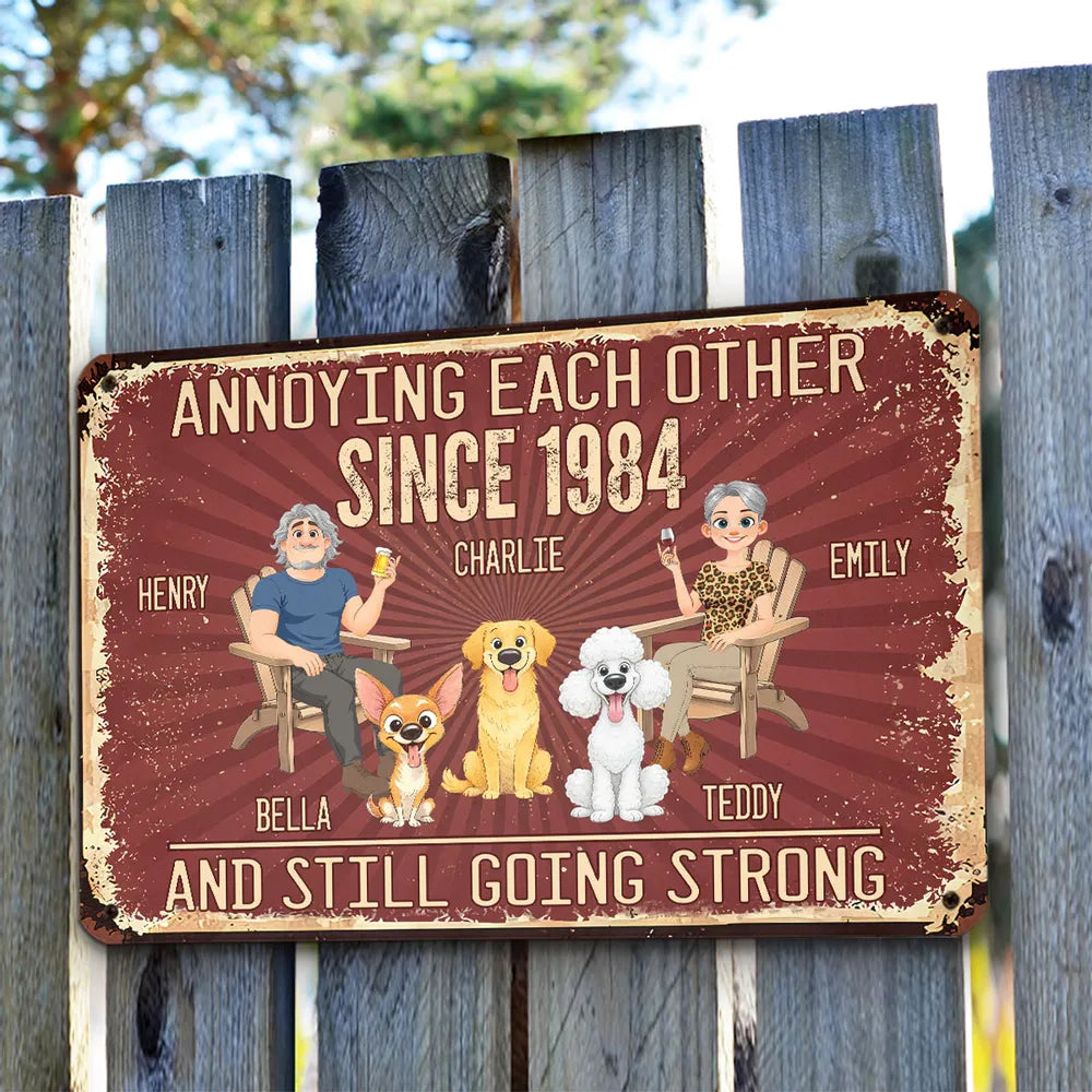 Everlasting Love With Pet - Personalized Custom Metal Sign