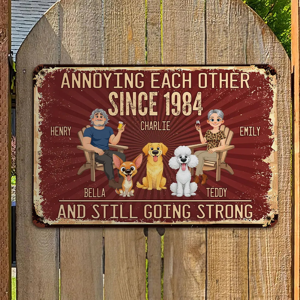 Everlasting Love With Pet - Personalized Custom Metal Sign