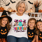 Grandma's Boo Crew Cute Bow Ghost - Personalized Shirt - Gift for Grandma