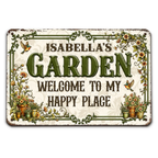 Garden House - Personalized Metal Sign