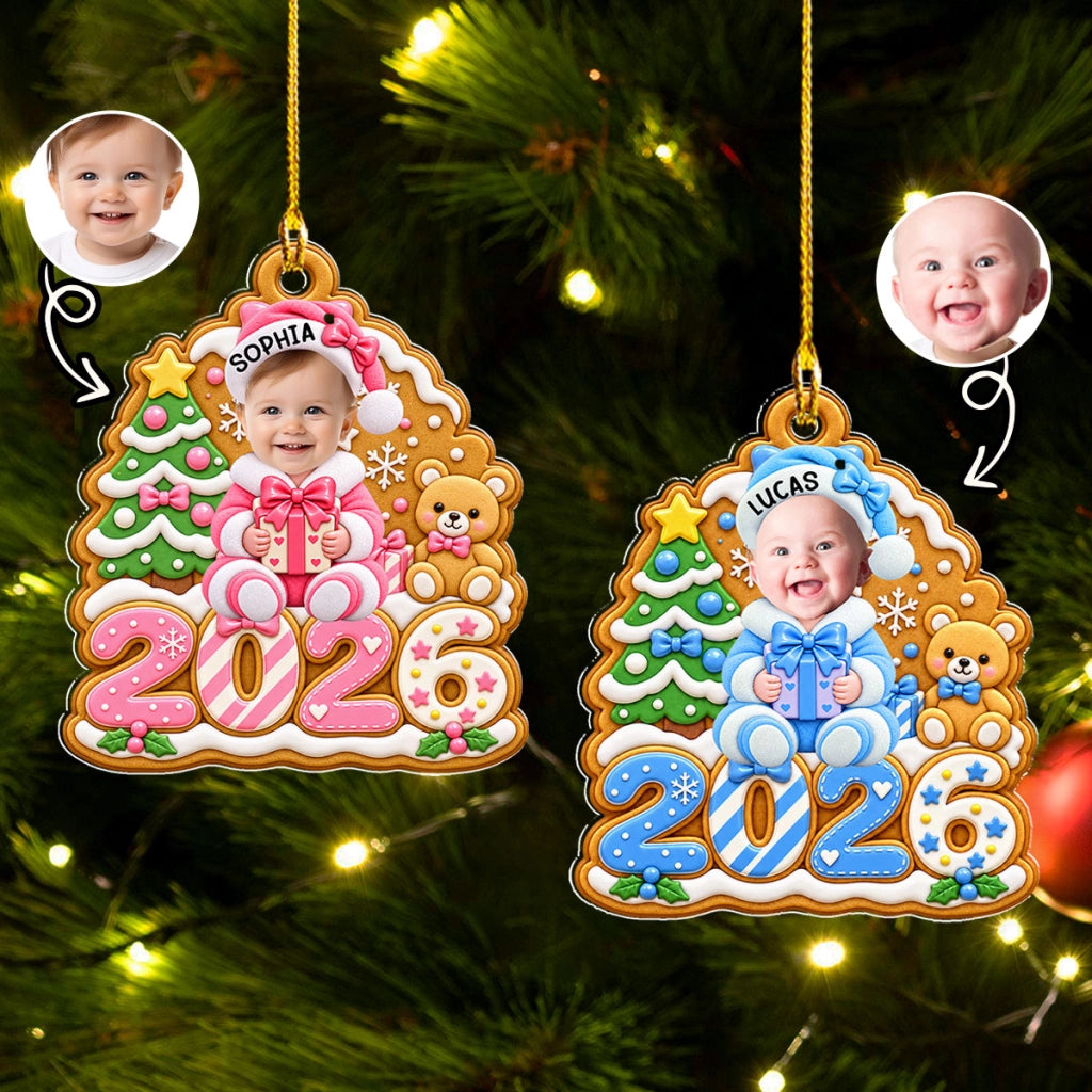Gingerbread Baby - Personalized Acrylic Ornament