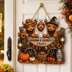 Grandma & Grandpa's Herd - Personalized Wooden Door Sign - Fall Decor for Grandparents, Grandparent's Day Gift