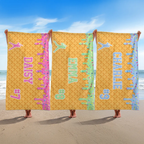 Personalized Ice Cream Drip Baseball Softball Beach Towel For Boys, Girl, Drip Beach Towel, Pool Towel Youth Baseball Gift