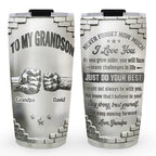 To My Grandson I Believe In You - Personalized 3D Effect Tumbler