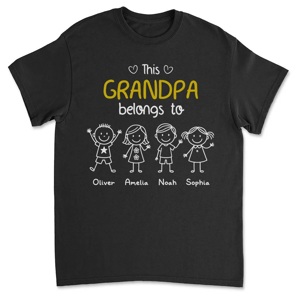 This Grandpa Belongs To Us - Personalized Shirt