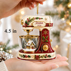 Christmas Baking Mixer - Personalized Acrylic Ornament - Gift for Bakers