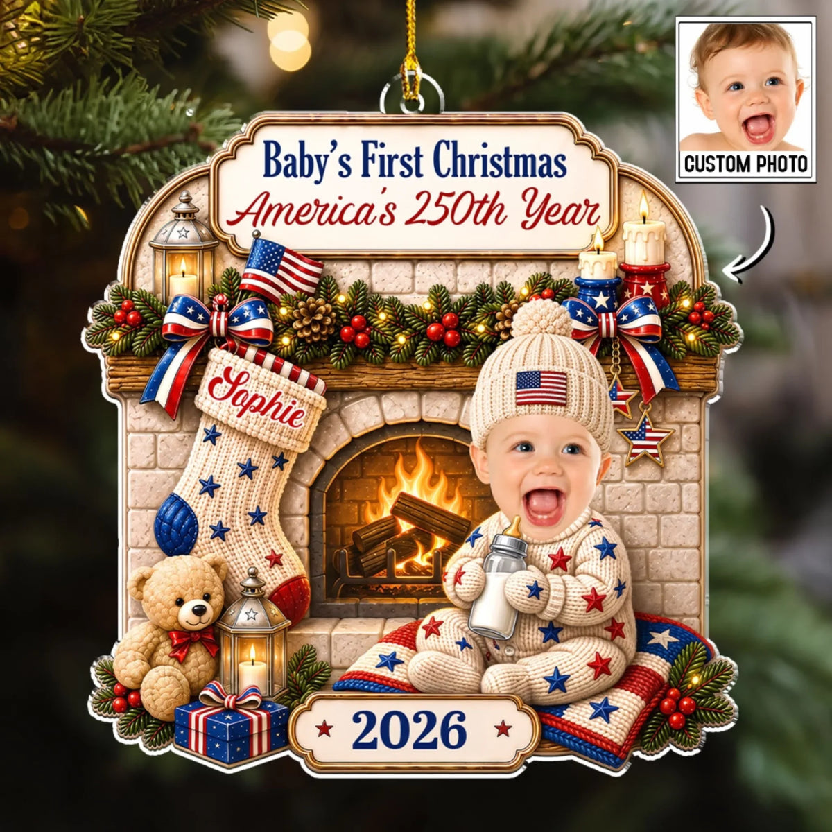 American Baby - Personalized Acrylic Ornament