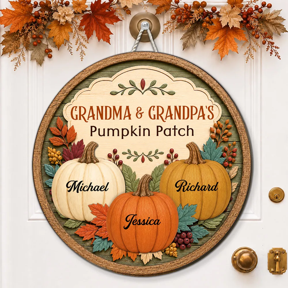 Pumpkin Patch - Personalized Wood Sign