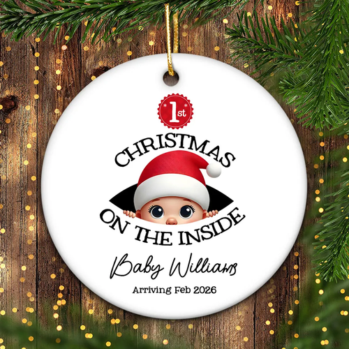 Baby's First Christmas - Personalized Ornament - New Year Gift For Expecting Parents