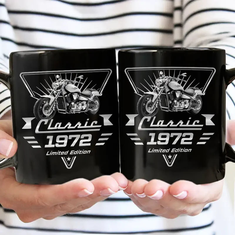 Custom Photo Classic Car Limited Edition - Personalized Black Mug