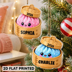 Cute Dumpling Custom Name Squishy Style - Personalized Acrylic Ornament - Christmas Gift, Keepsake For Kids, Teenagers