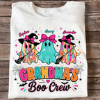 Grandma's Boo Crew Cute Bow Ghost - Personalized Shirt - Gift for Grandma