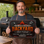 Bar And Grill - Personalized Metal Sign