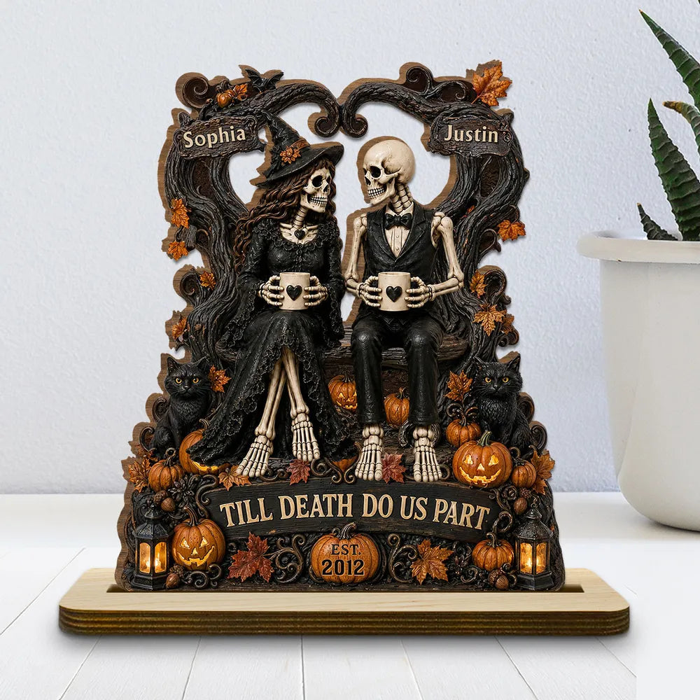 A Lifetime Of Love Together - Personalized 2-Layer Wood Plaque With Flat Base