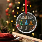 Season Love Siblings - Personalized Glass Ornament