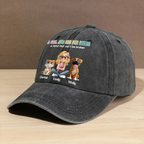 A Girl And Her Fur Babies - Personalized Custom Vintage Washed Denim Cap