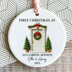 First Christmas New Home 3D Effect - Personalized Ceramic Ornament - New Home Decor