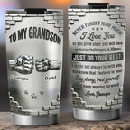 To My Grandson I Believe In You - Personalized 3D Effect Tumbler