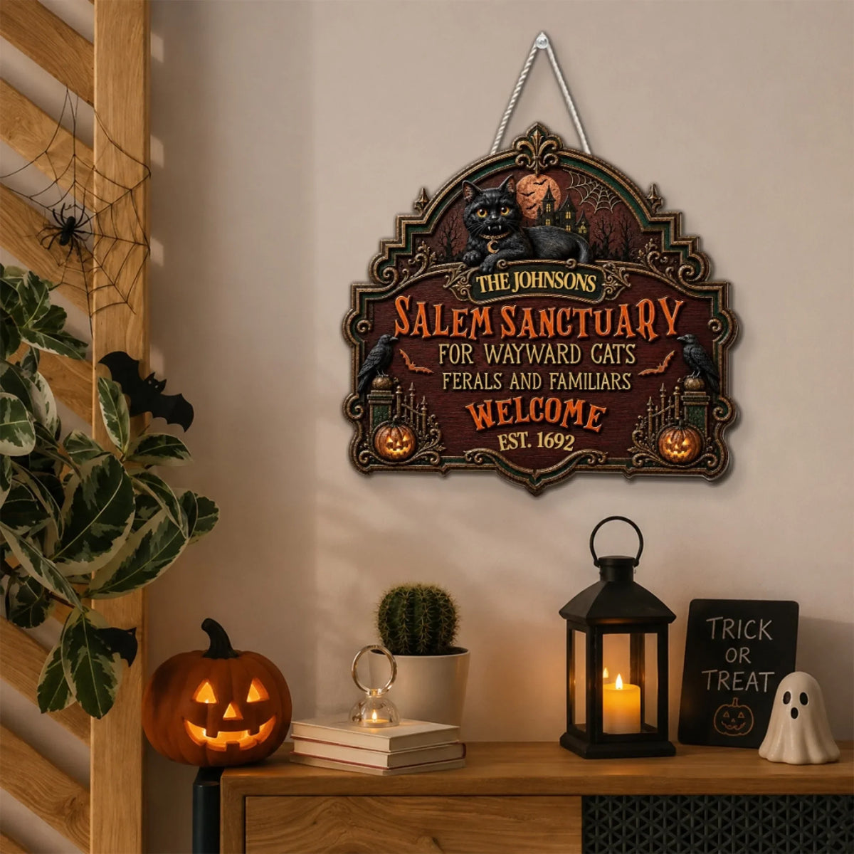 Ferals And Familiars Welcome - Personalized Wood Sign
