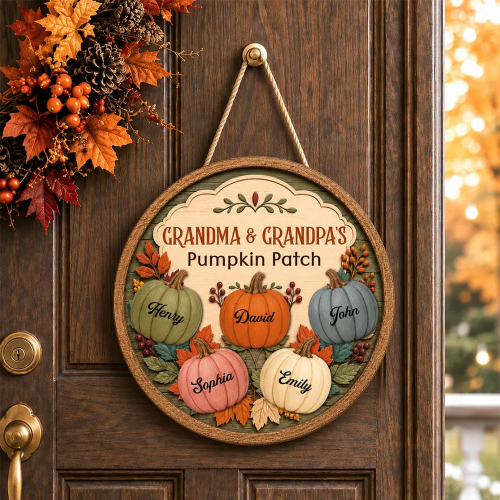 Pumpkin Patch - Personalized Wood Sign