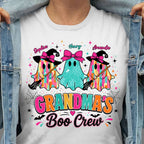 Grandma's Boo Crew Cute Bow Ghost - Personalized Shirt - Gift for Grandma