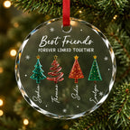 Season Love Siblings - Personalized Glass Ornament