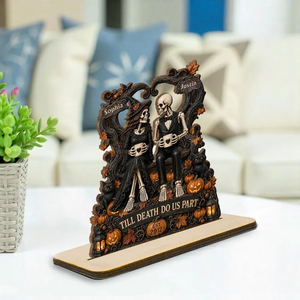A Lifetime Of Love Together - Personalized 2-Layer Wood Plaque With Flat Base