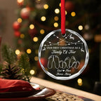 As A Family Of Three - Personalized Glass Ornament