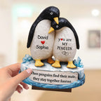 You Are My Penguin - Personalized 2-Layered Wooden Plaque - Sentimental Wedding Anniversary Gift, Gift for Him, for Her