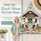 Welcome To Our Beach House 2D Flat - Personalized Wood Sign