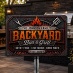 Bar And Grill - Personalized Metal Sign