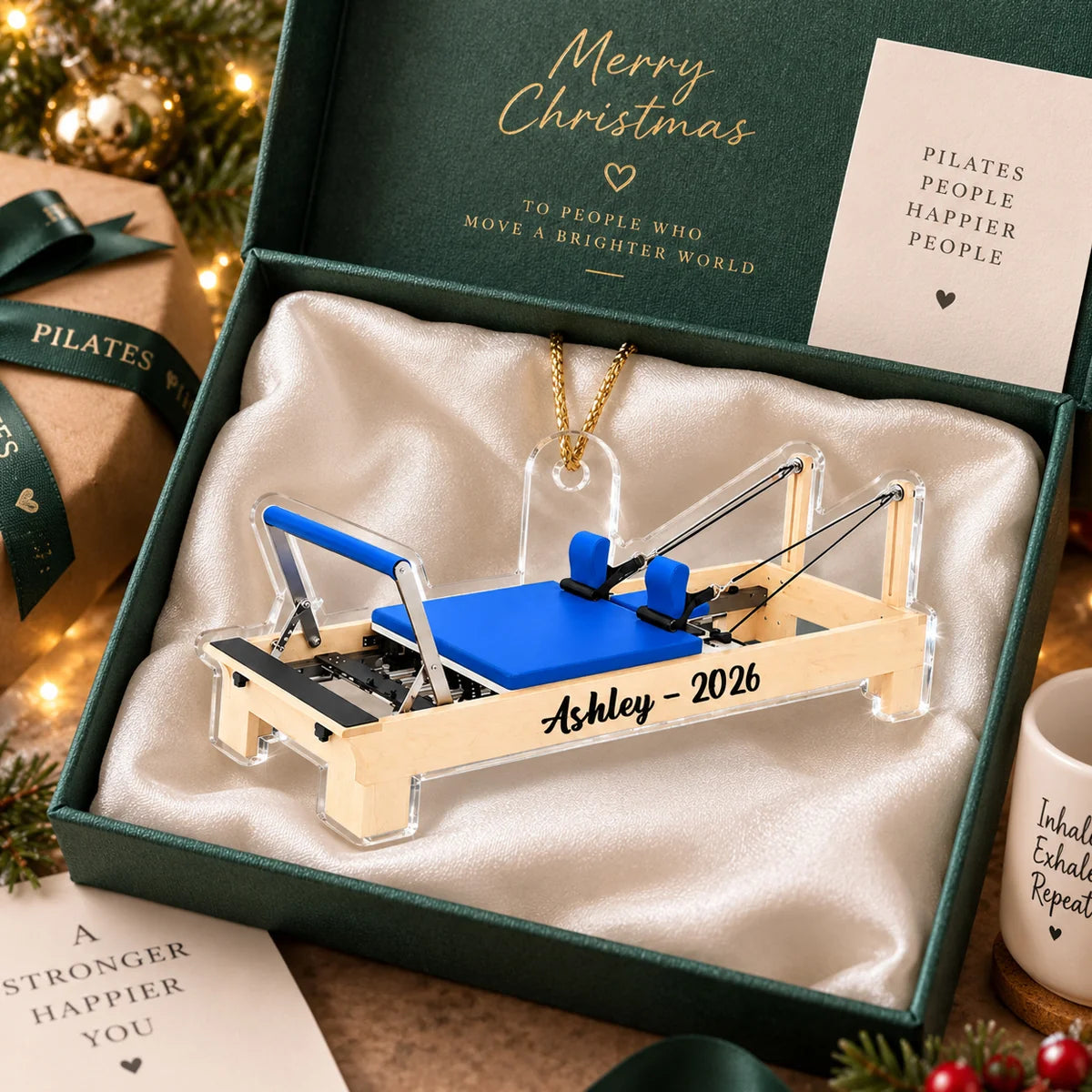 Pilates Equipment Core Studio Machine Set - Personalized Acrylic Ornament - Custom Christmas Gift for Pilates Lovers