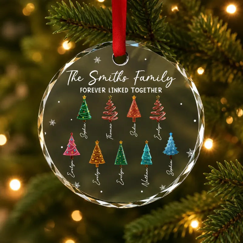 Season Love Siblings - Personalized Glass Ornament