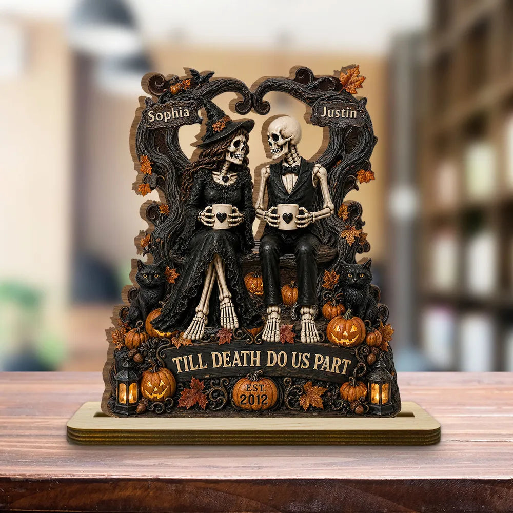 A Lifetime Of Love Together - Personalized 2-Layer Wood Plaque With Flat Base