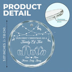 As A Family Of Three - Personalized Glass Ornament