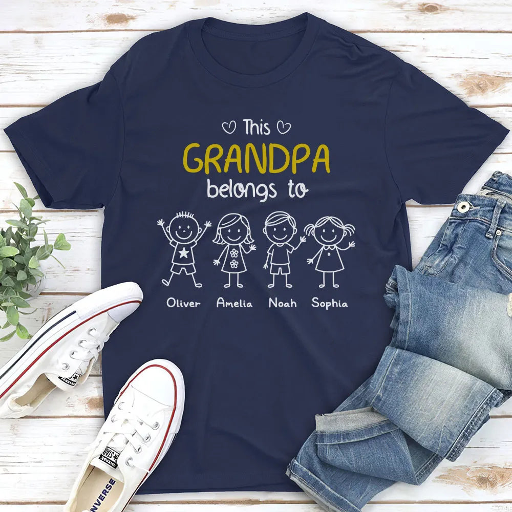 This Grandpa Belongs To Us - Personalized Shirt