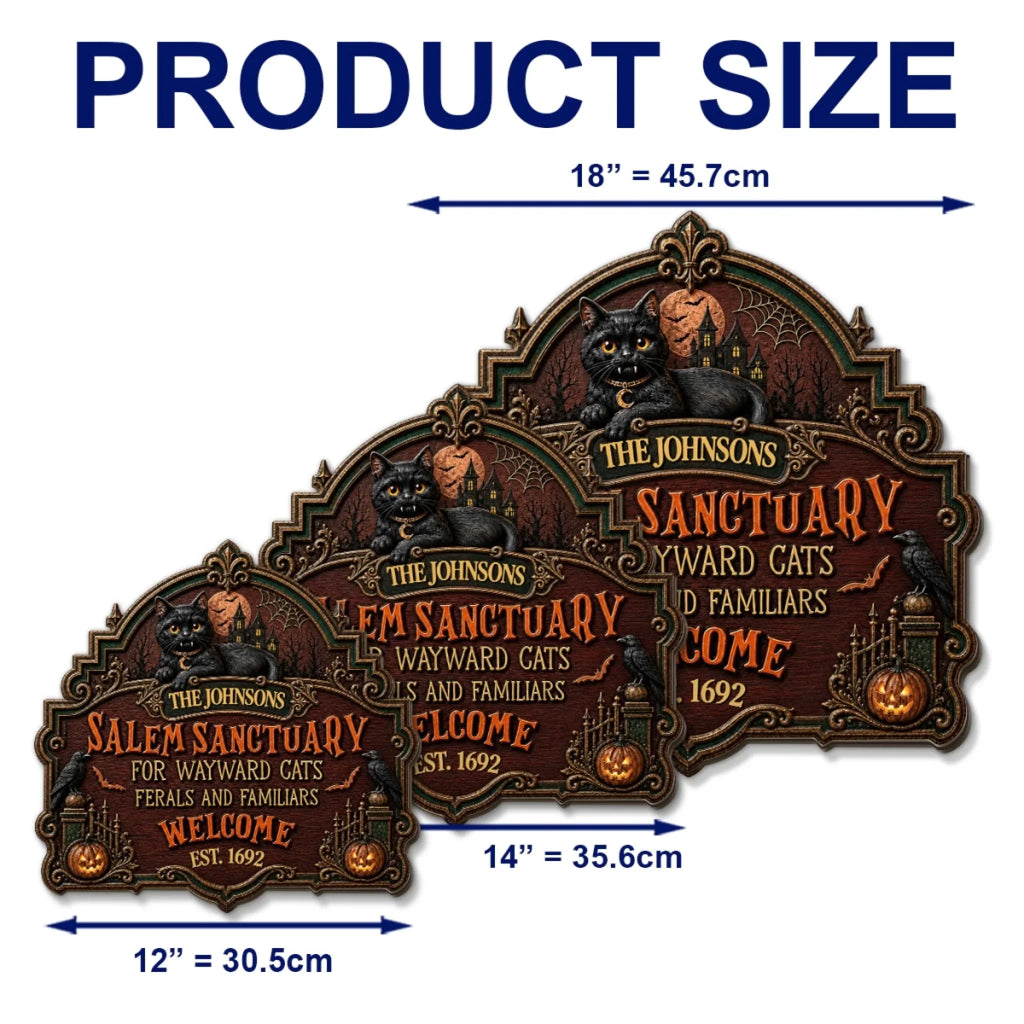 Ferals And Familiars Welcome - Personalized Wood Sign