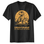 Retro Yellow Vintage Daddysaurus - Personalized Shirt - Funny Father's Day Gift For Dad, Husband