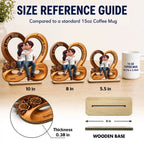 Couple Love You Forever & Always Infinity Heart - Personalized 2-Layered Wooden Plaque - Anniversary Gift For Couple, For Him, For Her