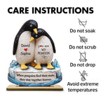 You Are My Penguin - Personalized 2-Layered Wooden Plaque - Sentimental Wedding Anniversary Gift, Gift for Him, for Her