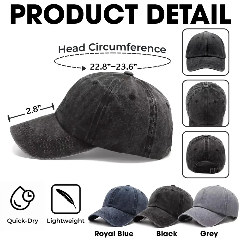 A Girl And Her Fur Babies - Personalized Custom Vintage Washed Denim Cap